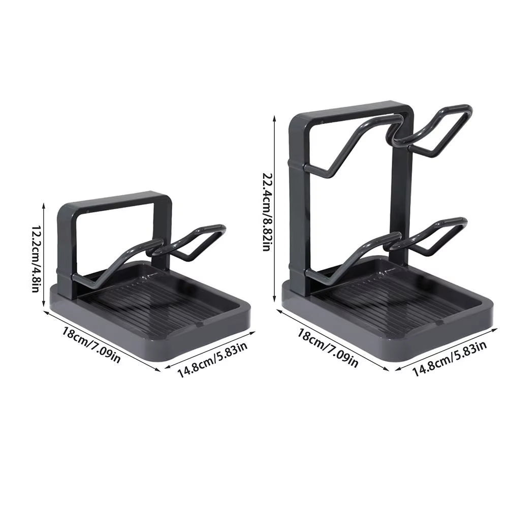 Pot Lid Organizer Rack - Wall-Mount No-Drill, Single/Double Layer – image 7