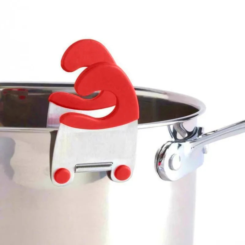 Pot Clip Spoon Holder – Stainless Steel Pot Side Utensil Rest – image 2