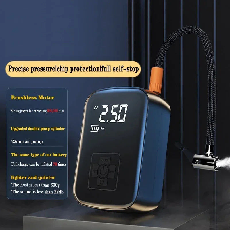 Electric Bike Tire Inflator 150 PSI, Cordless with Digital Gauge – image 4