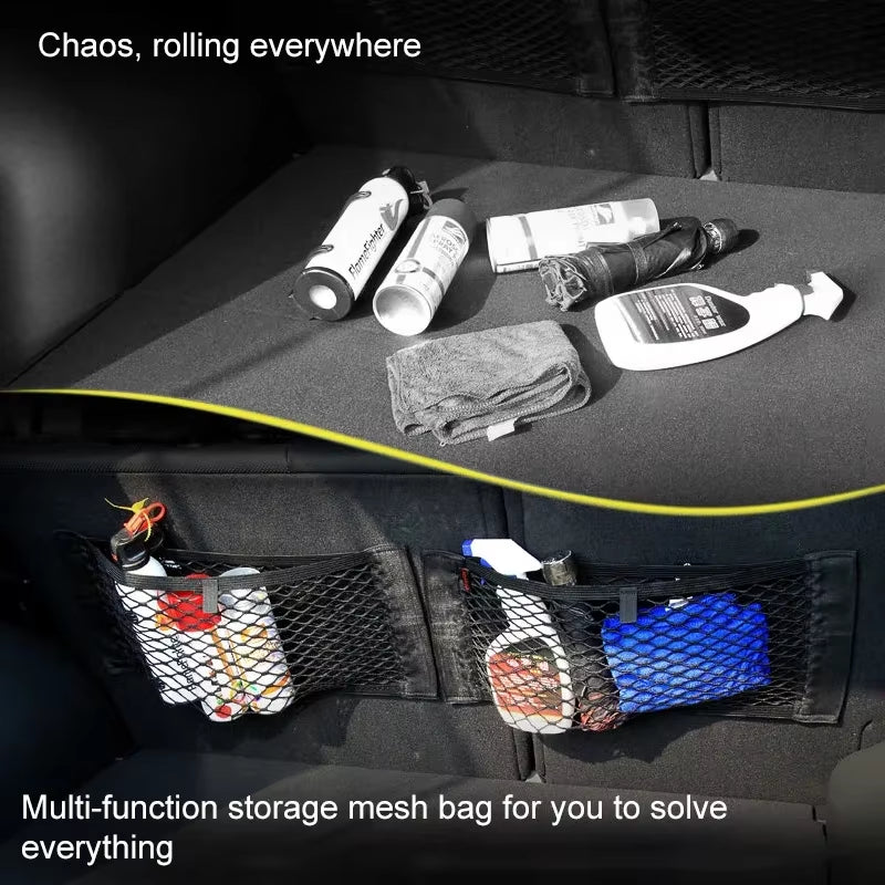 Elastic Mesh Cargo Net Pocket - Car Trunk & Seat Back Organizer – image 3