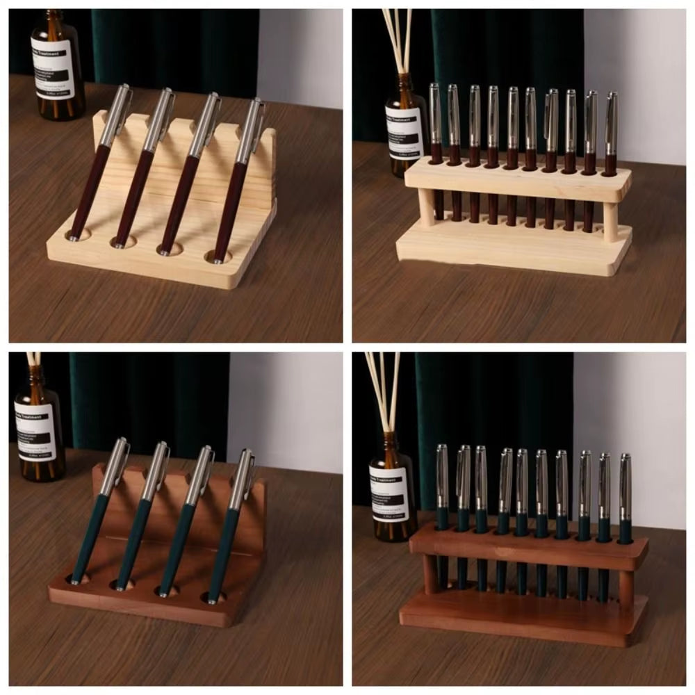Wooden Pen Holder, Desk Organizer with Phone Slot – image 6