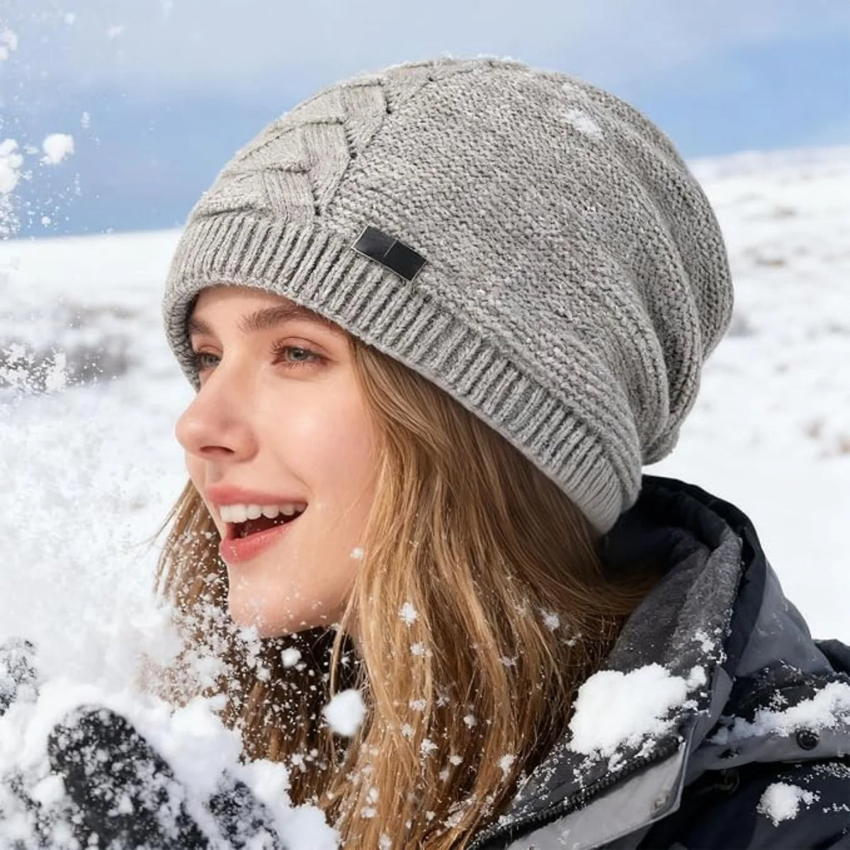 Plush Lined Knit Beanie - Warm Winter Hat for Men & Women – image 5