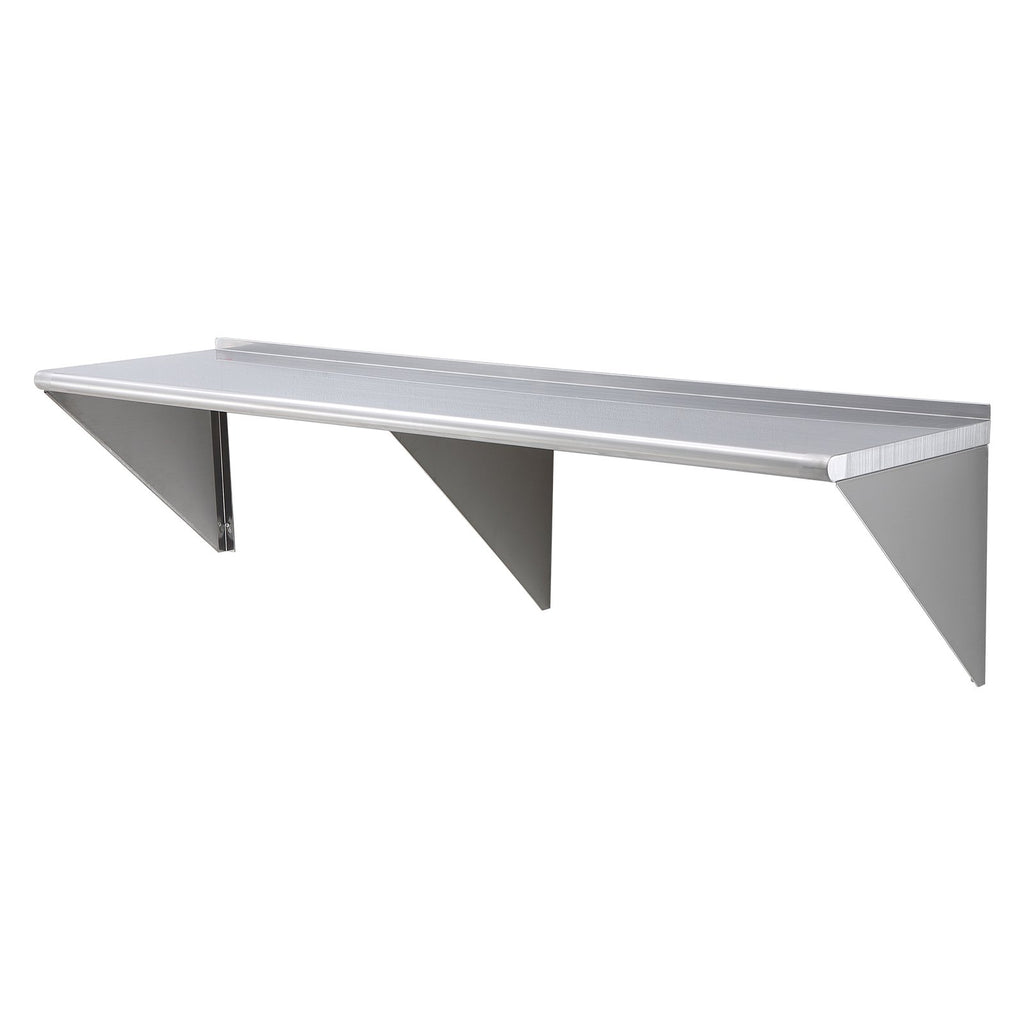 18 x 72 in Stainless Steel Wall Shelf with Brackets 500 lb – image 2
