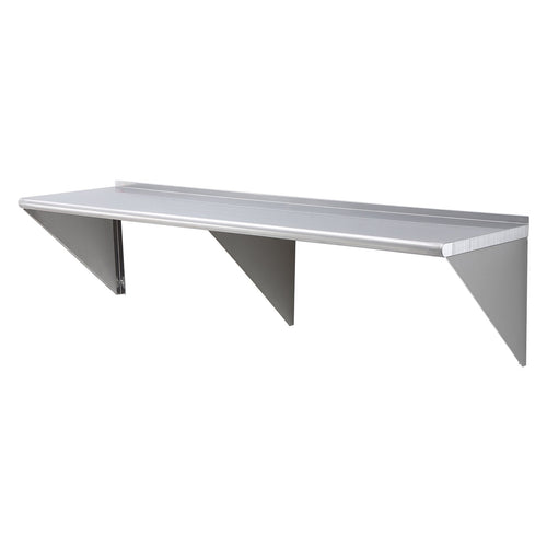 18 x 72 in Stainless Steel Wall Shelf with Brackets 500 lb – image 2