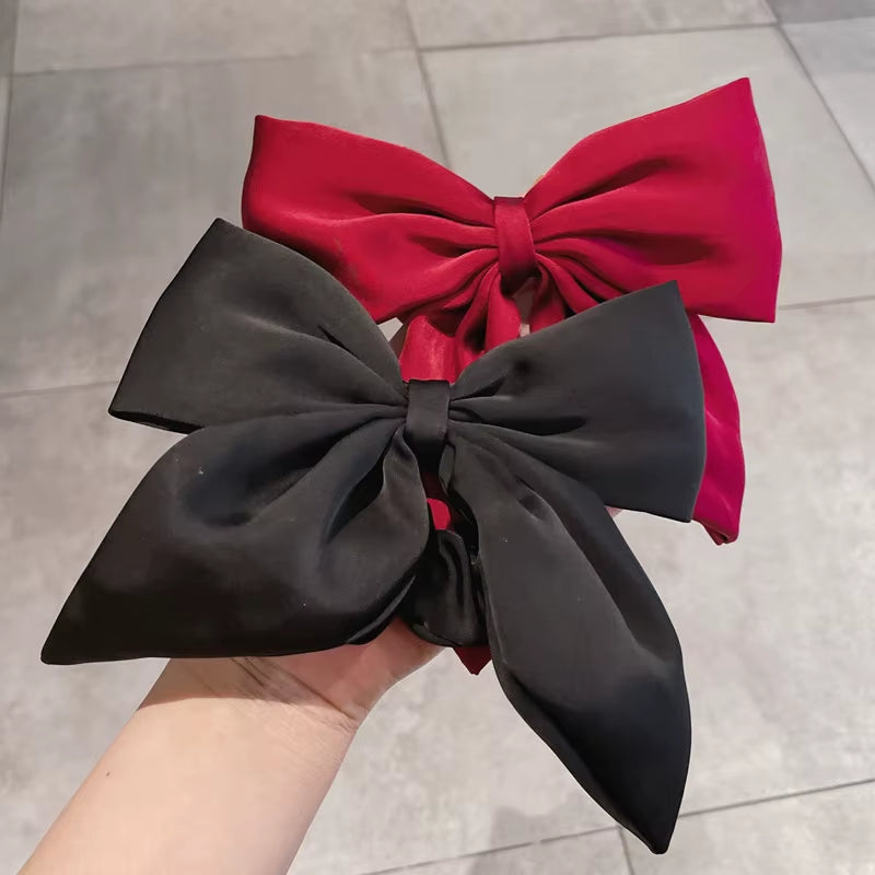 Satin Bow Hair Ties, Large Elastic Ponytail Holders – image 5