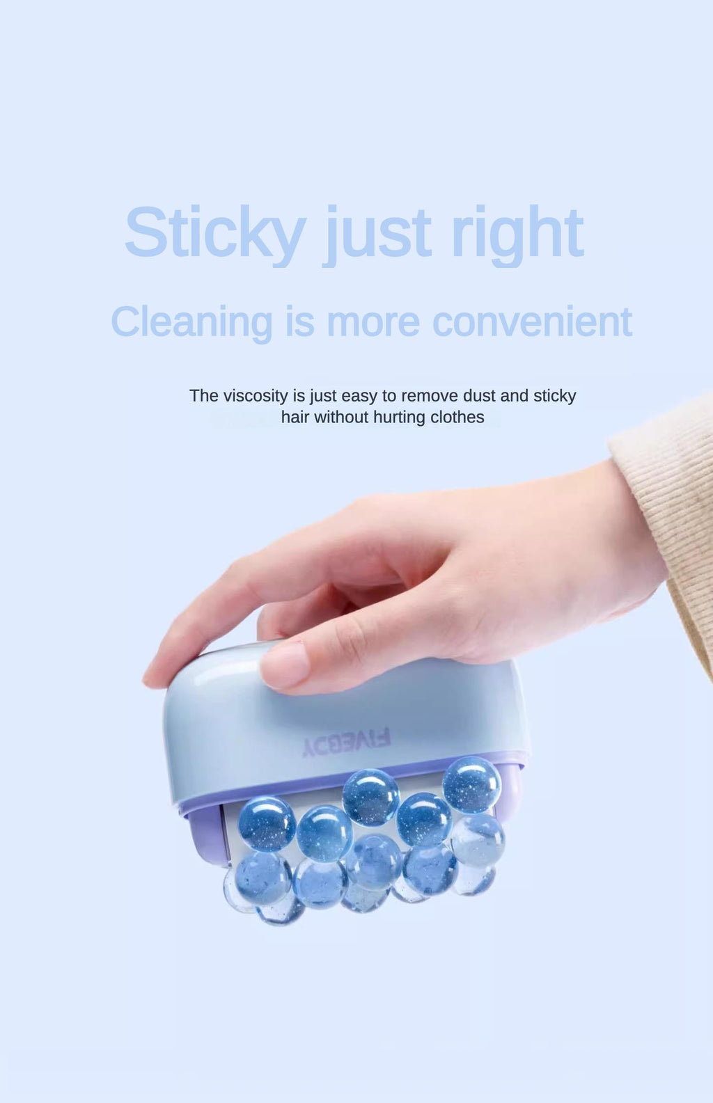 Pet Hair Remover, Reusable Palm-Size Lint Roller with Lid – image 14