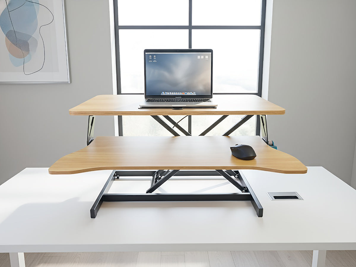 32 in Standing Desk Converter with Keyboard Tray, Height Adjustable – image 5