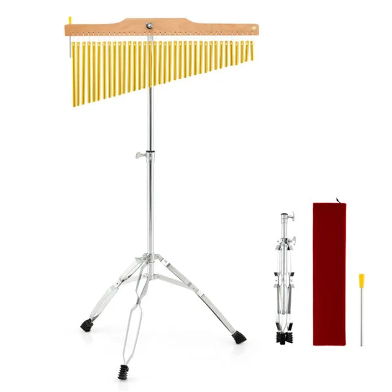 36-Tube Bar Chimes with Adjustable Tripod Stand, Percussion