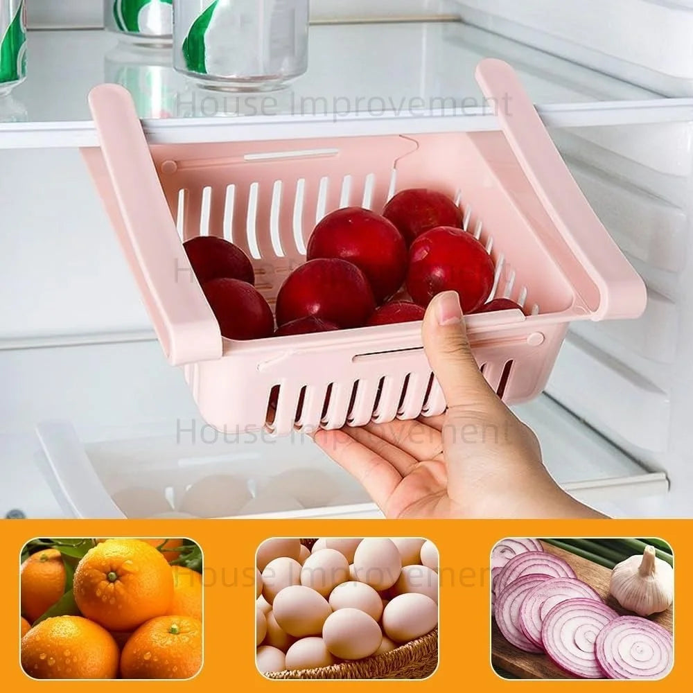 Adjustable Fridge Organizer Shelf – Expandable Storage Rack – image 4