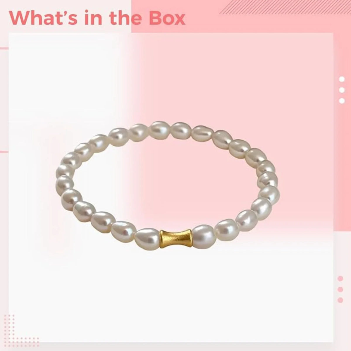 Baroque Freshwater Pearl Bracelet - Dainty Stretch Fit – image 2