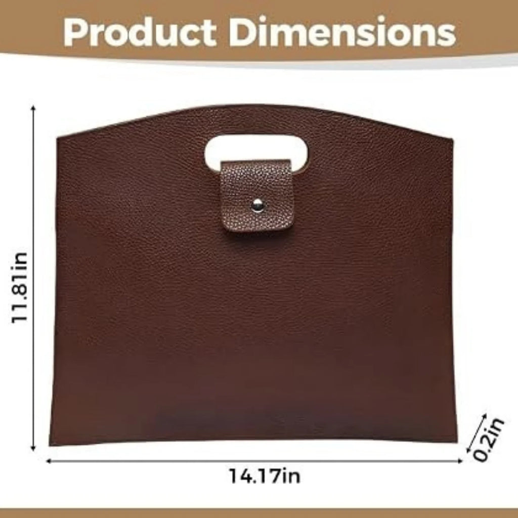 Document Tote Bag, Slim Faux Leather Work Portfolio for Women – image 3