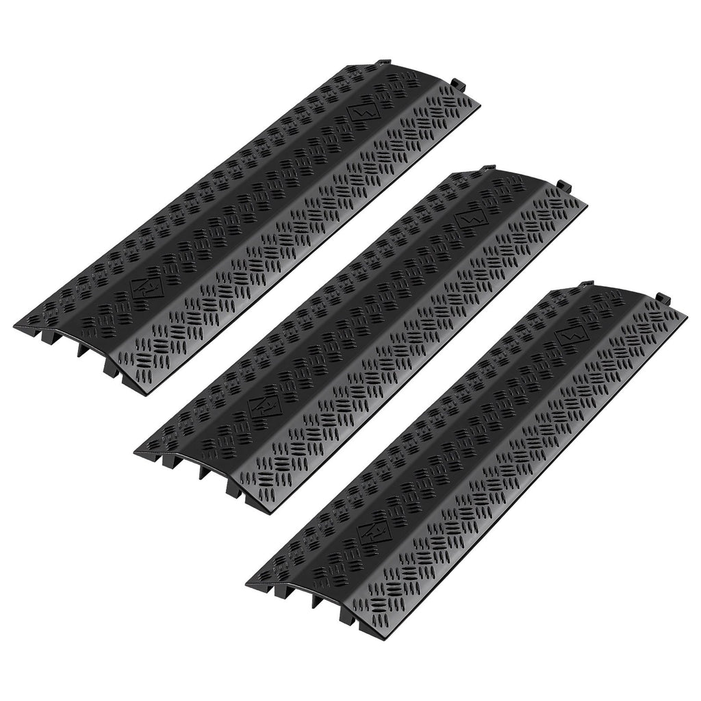Drop Over Cable Cover Ramp 3-Pack, Heavy Duty Hose and Cord Protector