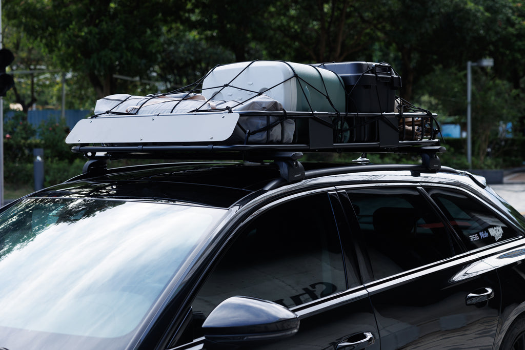 Rooftop Cargo Basket 64 x 39 In With Waterproof Bag, Net and Straps – image 2