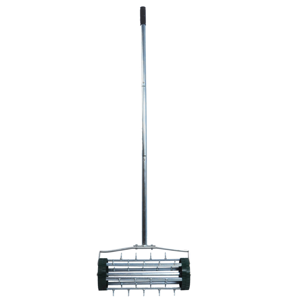 Rolling Lawn Aerator with Rotary Spike Drum and 3-Piece Steel Handle – image 5