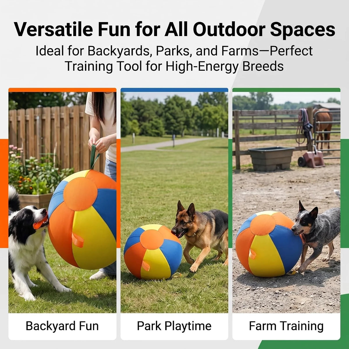 Herding Ball for Dogs Large Inflatable Outdoor Play Ball – image 4