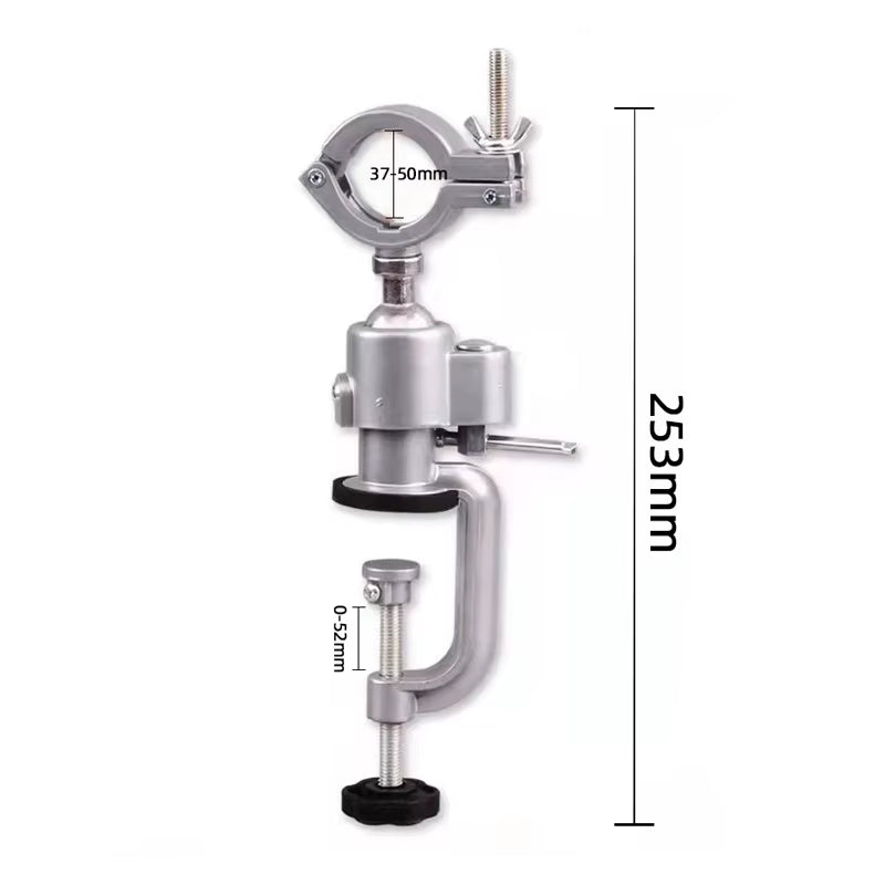 360 Degree Swivel Bench Vise - Drill Stand Holder Clamp for Woodworking & Grinding