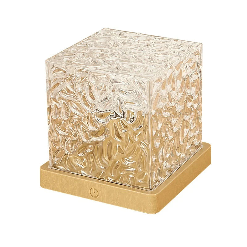 Water Ripple Night Light, Rotating Crystal Table Lamp, 16 Colors – image 5