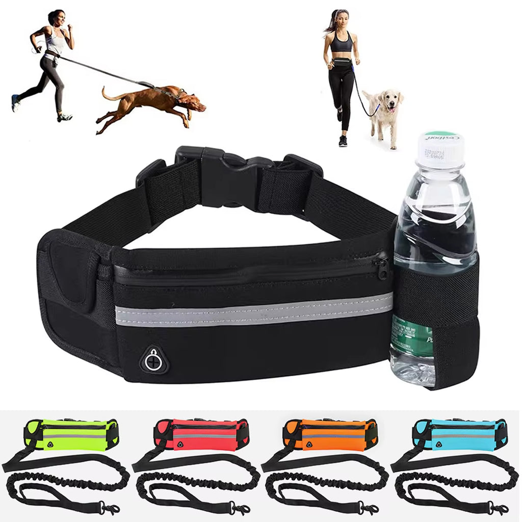 Hands-Free Dog Leash with Waist Bag - Reflective Bungee for Running – image 2