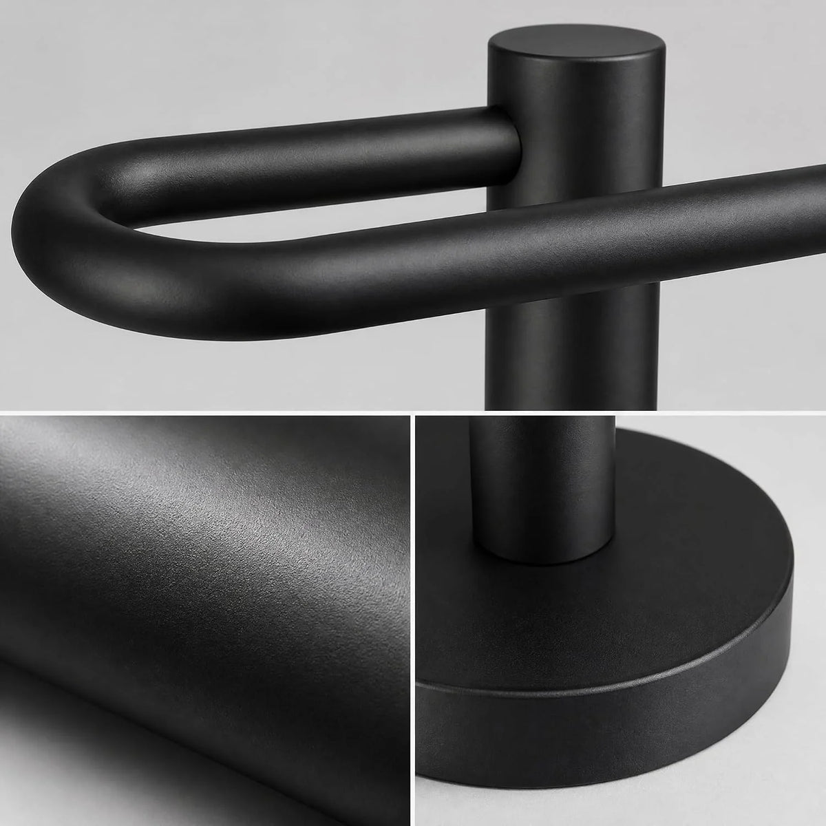 Hand Towel Holder Stand, Free Standing Countertop Rack, Black – image 3