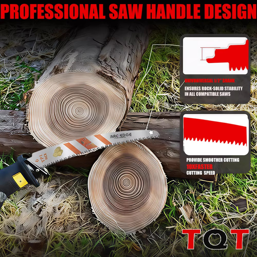 Construction & Landscaping Reciprocating Saw Pruning Blades, 6 TPI Arc Edge 3-Pack – image 5