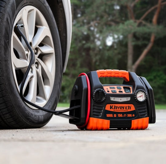 Jump Starter with Air Compressor – 900A Peak, 150 PSI, USB Port