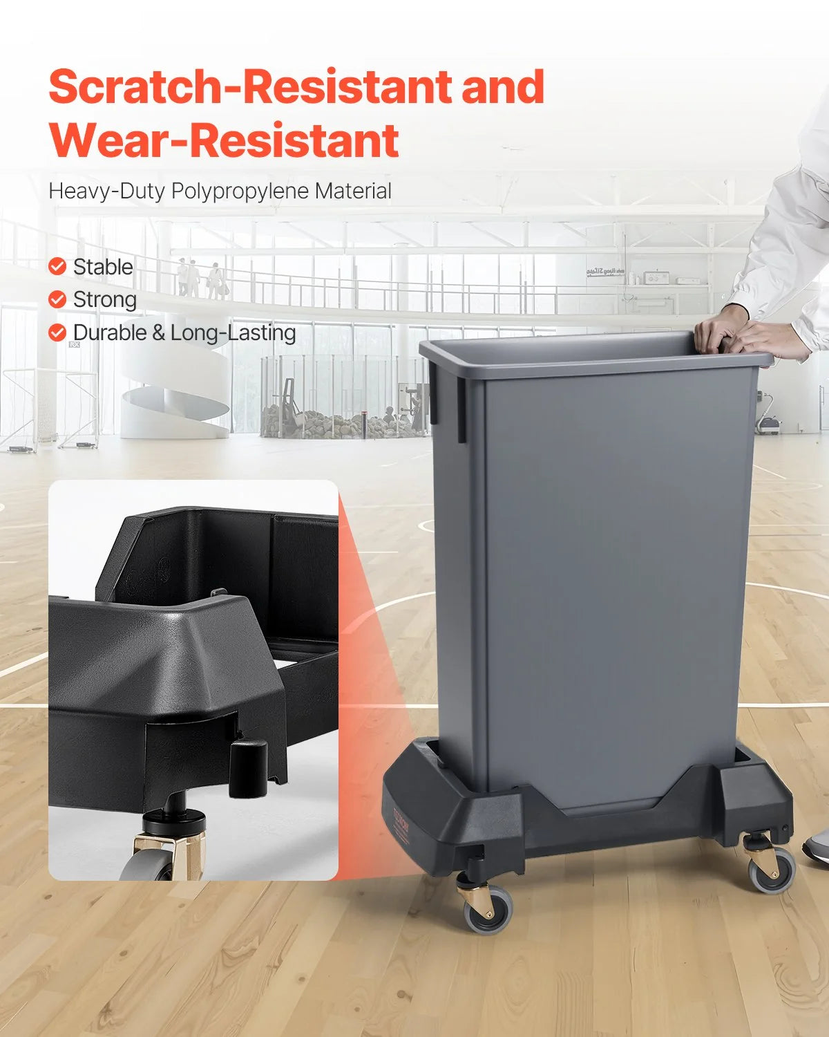 Trash Can Dolly - Slim Rolling Base for 16/23 Gal Bins, 200 lb – image 5