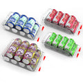 Soda Can Organizer for Refrigerator, Adjustable Width, Set of 4