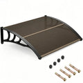 Polycarbonate Door Window Awning 39 x 30 In, Waterproof Canopy