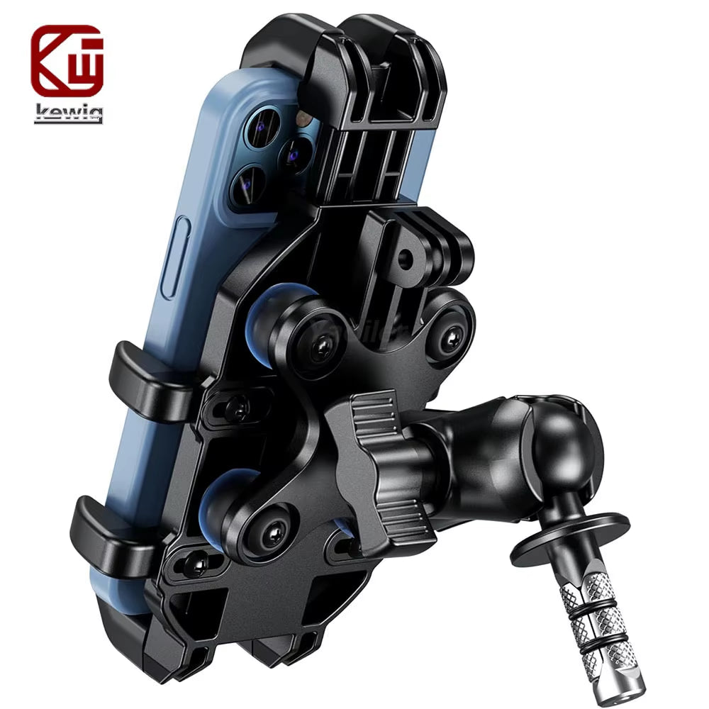 Motorcycle Fork Stem Phone Mount with Vibration Dampener