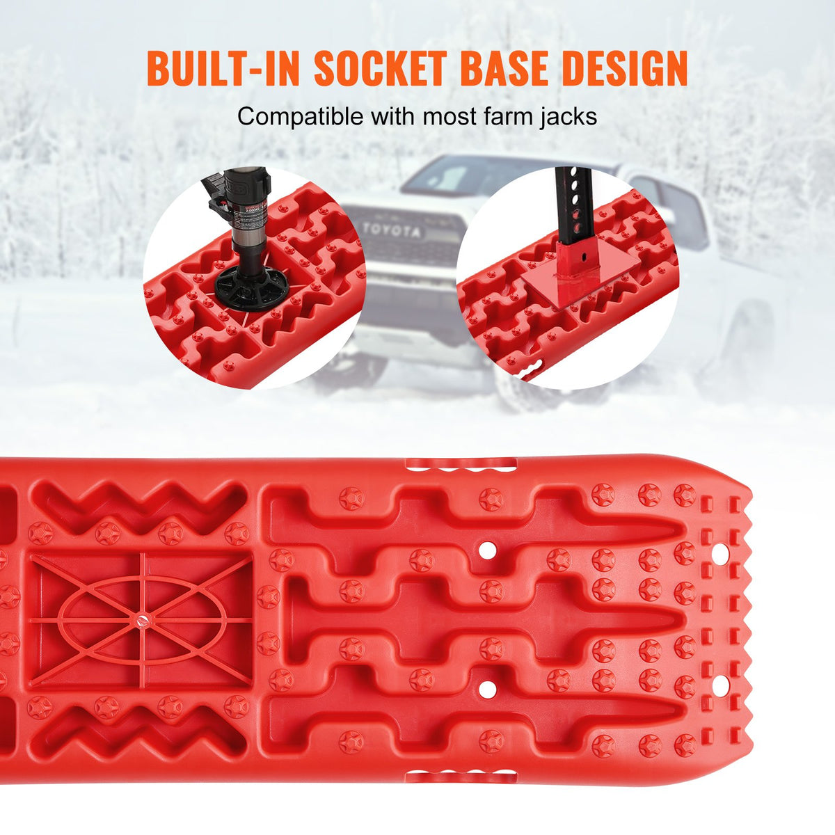 Traction Boards 2-Pack, Recovery Mats for Mud, Snow and Sand – image 4