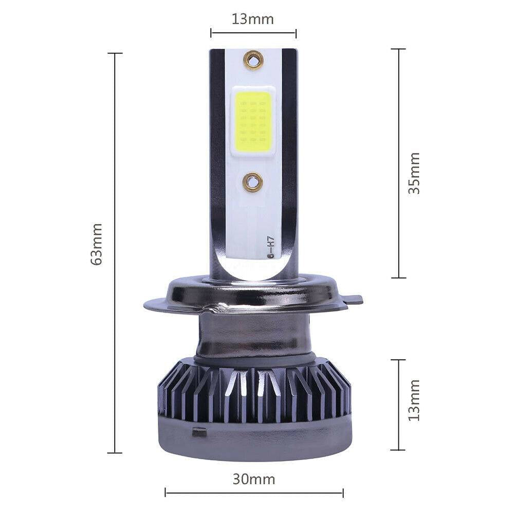 H7 LED Headlight Bulbs 2 Pack, 8000K Blue, High/Low Beam – image 2