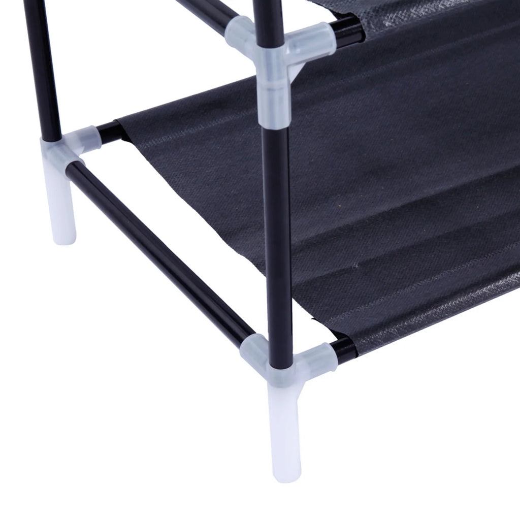 Shoe Rack - 5 Tier Stackable Fabric and Steel Shoe Tower – image 7
