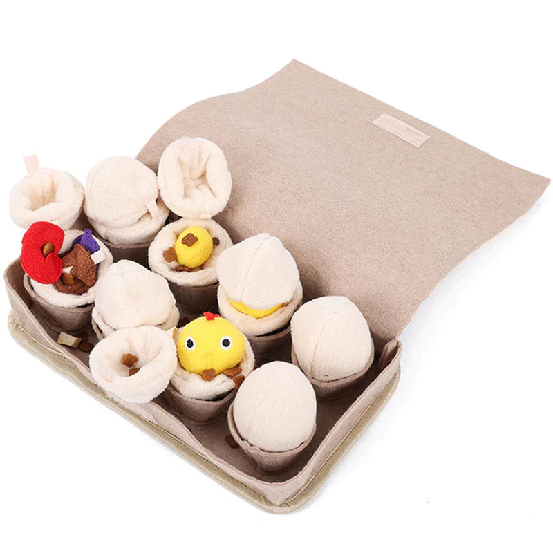 Snuffle Mat for Dogs, Slow Feeding Mat with 8 Squeaky Plush Eggs – image 7