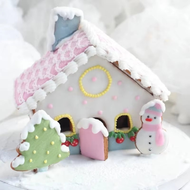 Gingerbread House Cookie Cutter Set – 3D Christmas Biscuit Molds – image 4