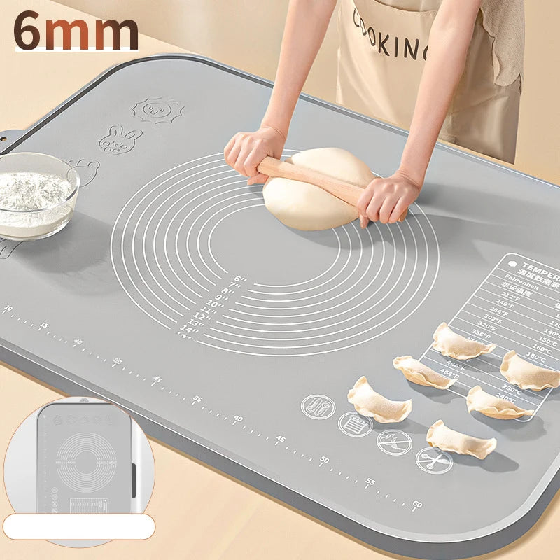 Silicone Pastry Mat - Extra Thick Non-Slip Dough Rolling Mat – image 2