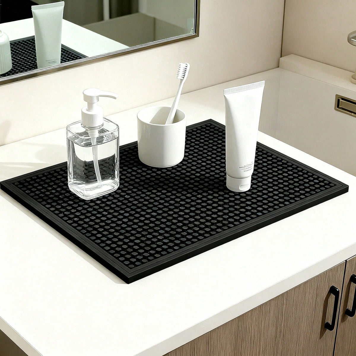 Dish Drying Mat – Set of 2 Heat-Resistant Rubber Mats, 18 x 12 in – image 3
