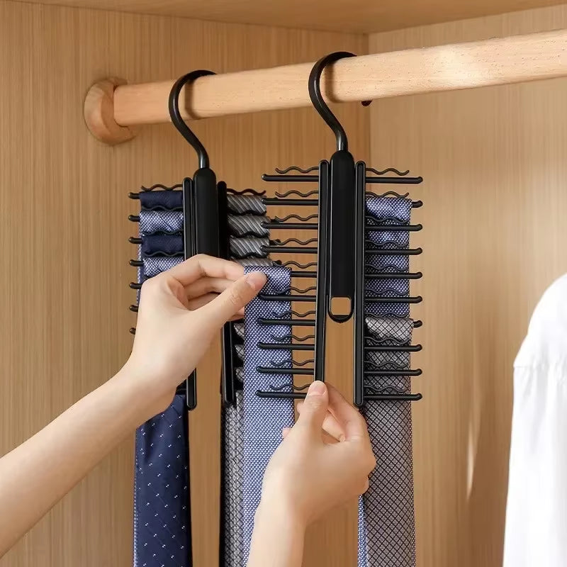 Tie Hanger – Rotating 20-Row Necktie and Belt Rack – image 2