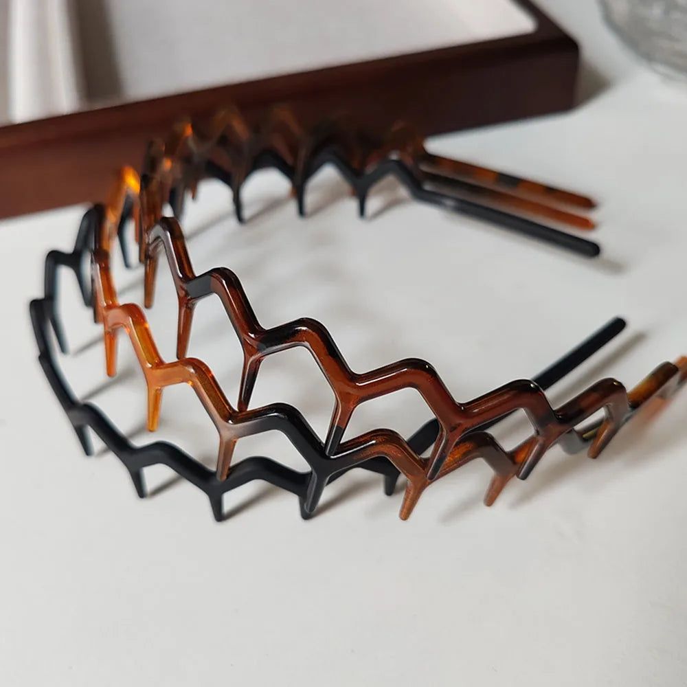 Leopard Headbands - 2-Pack Retro Bezel Hair Bands – image 3