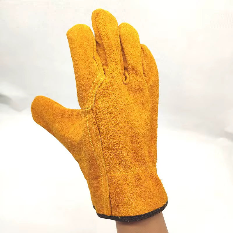Cowhide Leather Work Gloves for Farm, Garage and Driving