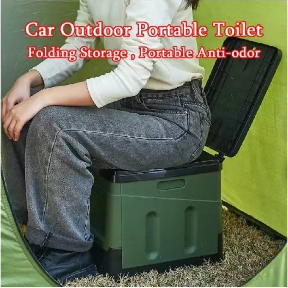 Portable Folding Camping Toilet with 20 L Tank, 330 lb Capacity – image 10