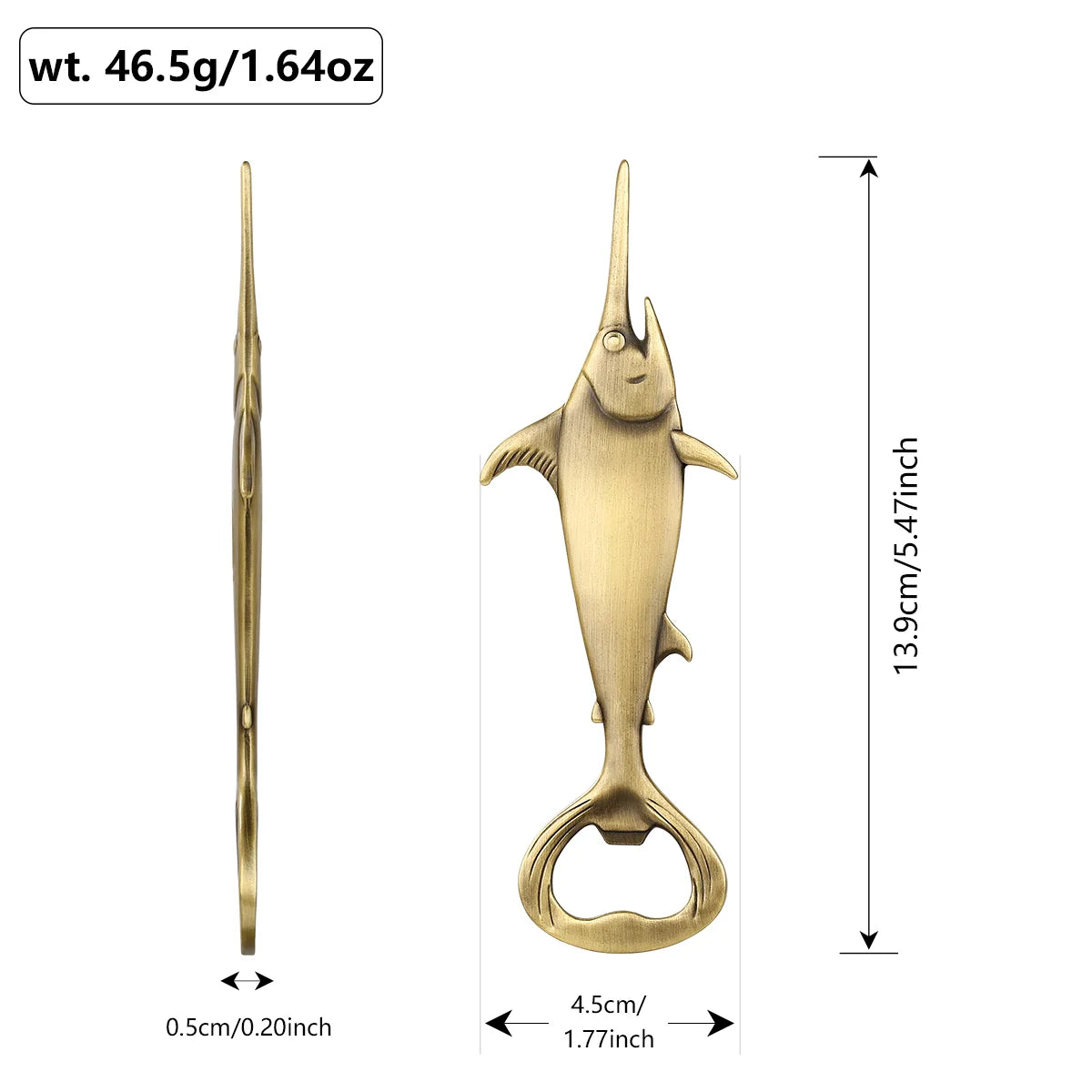 Bottle Opener – Swordfish Metal Beer Opener, Bar Accessory – image 4
