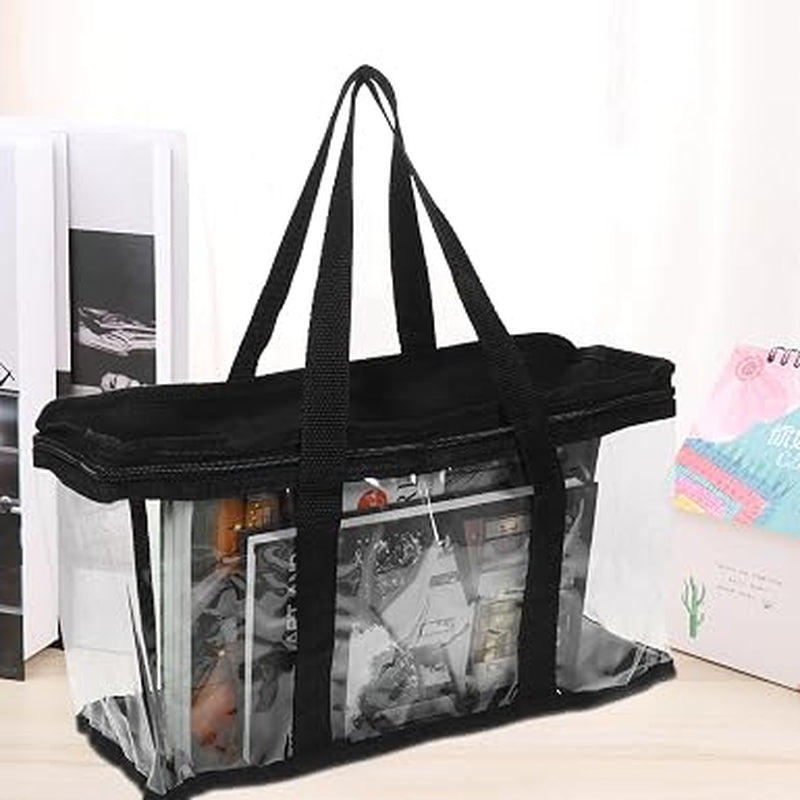 Clear Tote Bag – PVC and Oxford Handbag, 14.5 x 8.3 in – image 6