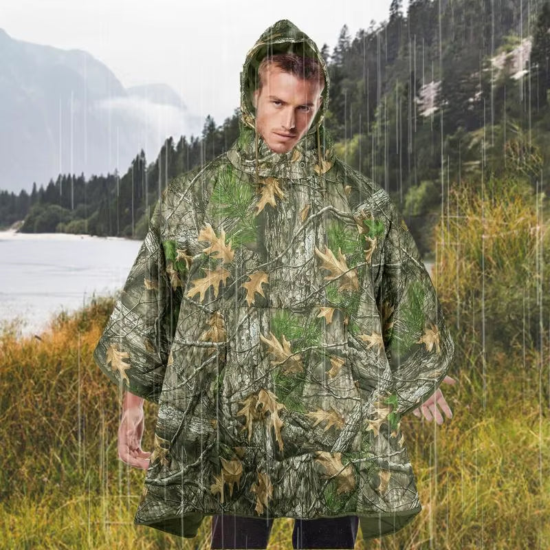 Wearable Sleeping Bag Poncho for Camping, Hooded Warm Cape Blanket – image 3