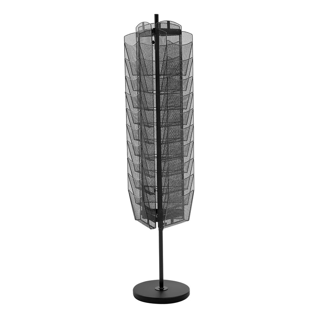 Rotating 30-Pocket Mesh Literature Rack, 360° Spinning Brochure Stand – image 1