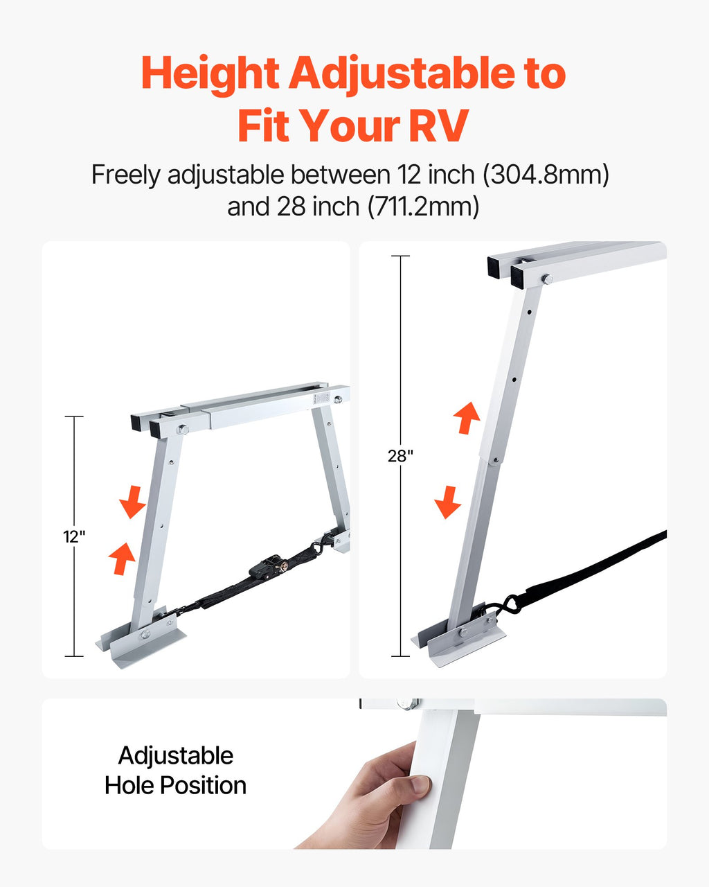 RV Bumper Stabilizer, Foldable Trailer Support 12-28 in Adjustable – image 3