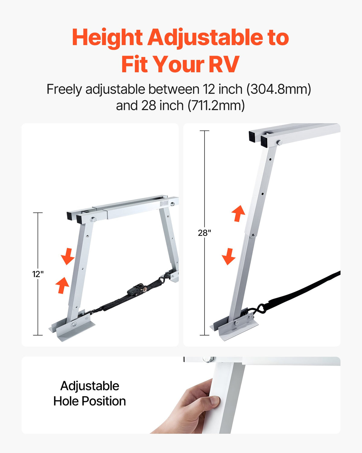 RV Bumper Stabilizer, Foldable Trailer Support 12-28 in Adjustable – image 3