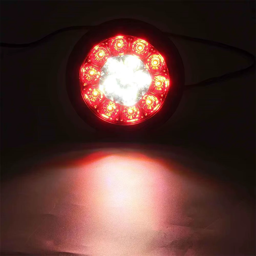 4 Inch Round LED Trailer Tail Lights, 2-Pack Stop Turn Tail – image 6