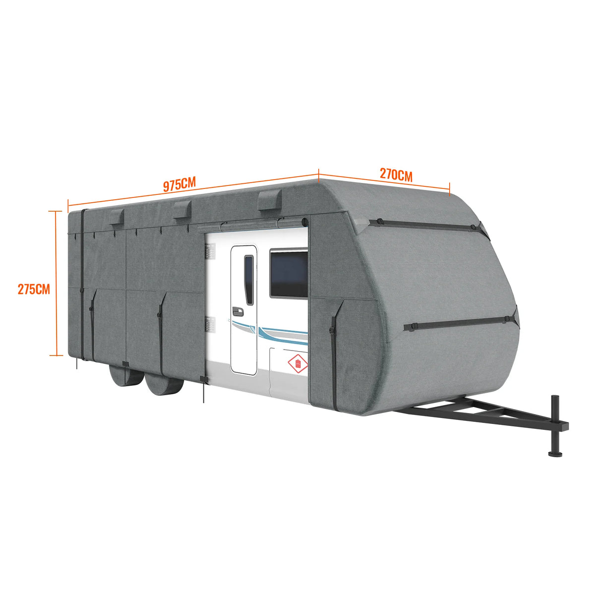 RV Cover for 28-31 ft Travel Trailers, 300D Oxford with Tire Covers – image 8