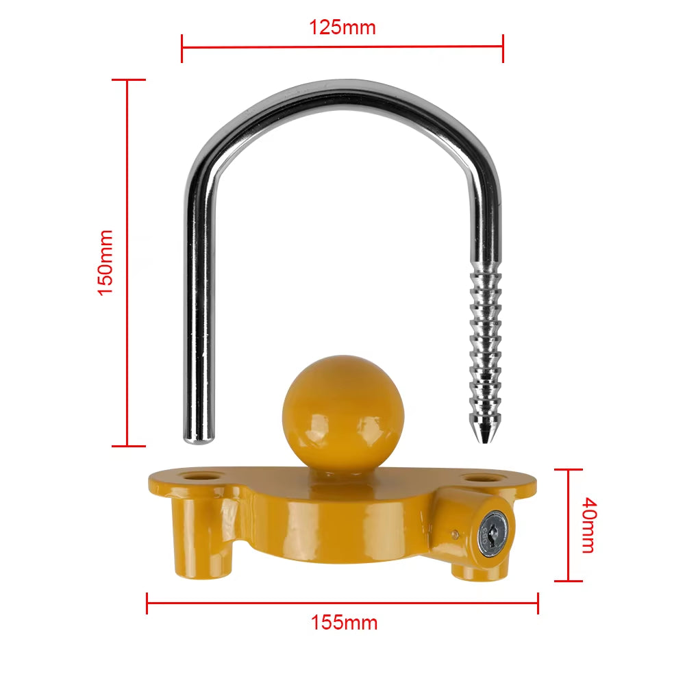 U-Shape Trailer Coupler Lock, Adjustable Anti-Theft Hitch Lock – image 6