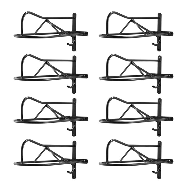 Wall Mount Saddle Rack 8-Pack with Pad Bar, Heavy Duty Steel